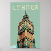 London Big Ben Illustration Postcard Poster (Vorne)