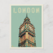 London Big Ben Illustration Postcard Postkarte (Vorderseite)