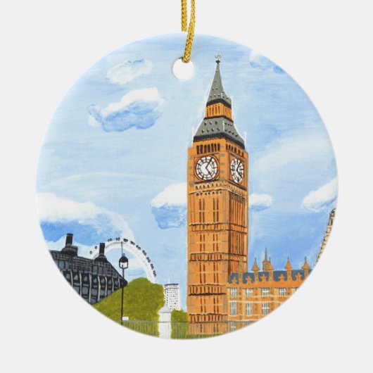 London Big Ben Keramik Ornament (Vorne)