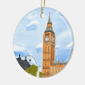 London Big Ben Keramik Ornament (Links)