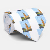 London Big Ben Krawatte (Gerollt)