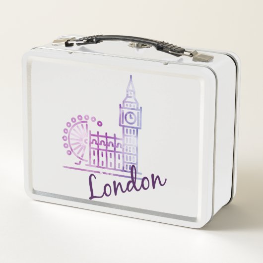 London Big Ben Lunch Box - Großbritannien Metal (Rückseite)