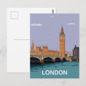 London Big Ben & Parlament Postkarte (Vorne/Hinten)