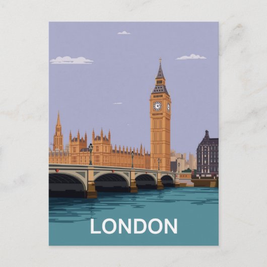 London Big Ben & Parlament Postkarte (Vorderseite)