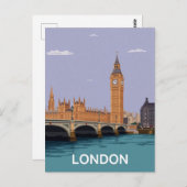 London Big Ben & Parliament Postkarte (Vorne/Hinten)