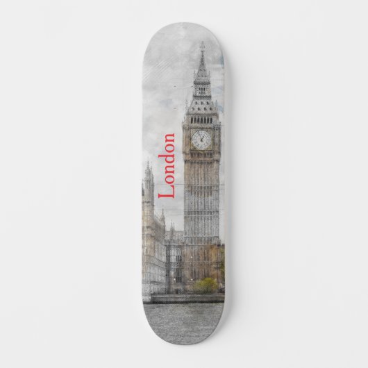 London Big Ben Skateboard - Urban Street Style (Vorderseite)