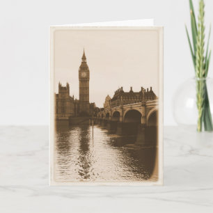 London - Big Ben - Thames Greeting Card Karte