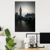 London - Big Ben - Themse - Poster (Heimbüro)