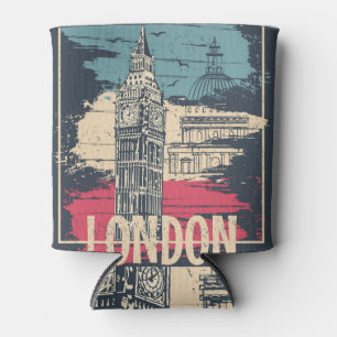 London Big Ben: Typografisches Poster Dosenkühler