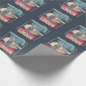 London Big Ben: Typografisches Poster Geschenkpapier (Ecke)