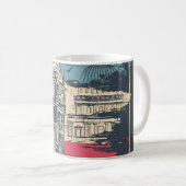 London Big Ben: Typografisches Poster Kaffeetasse (VorderseiteRechts)