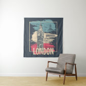 London Big Ben: Typografisches Poster Wandteppich (Beispiel)