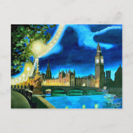 London Big Ben und Parlament mit Themse Postkarte