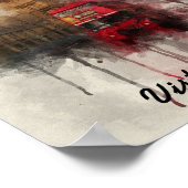 London Big ben und rotes Busposter Poster (Ecke)