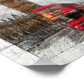 London Big ben und rotes Busposter Poster (Ecke)