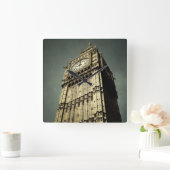 London - Big Ben und Tower Square Wall Clock Quadratische Wanduhr (Zuhause)