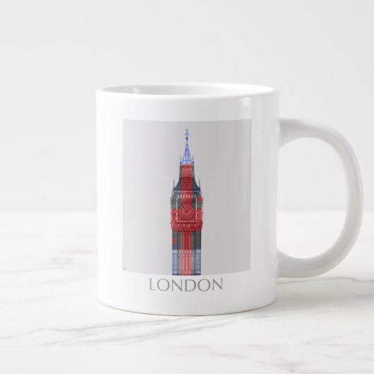 London Big Ben Union Jack Jumbo-Tasse (Rechts)