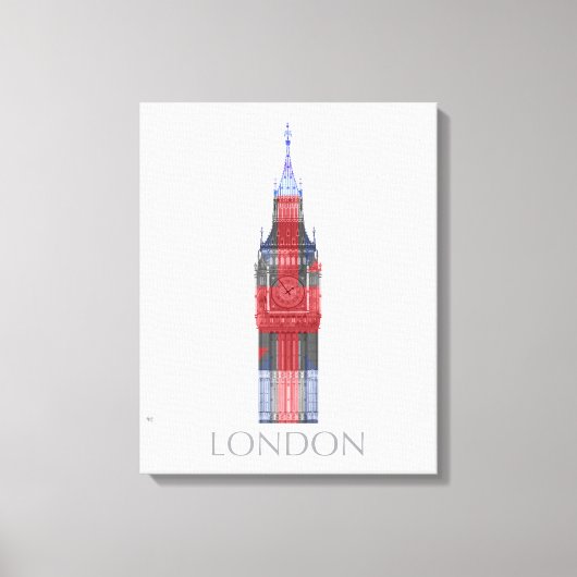London Big Ben Union Jack Leinwanddruck (Vorderseite)