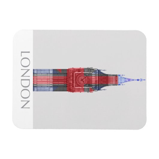 London Big Ben Union Jack Magnet (Horizontal)