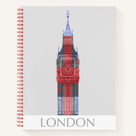 London Big Ben Union Jack Notizblock (Vorderseite)