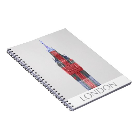 London Big Ben Union Jack Notizblock (Rechte Seite)