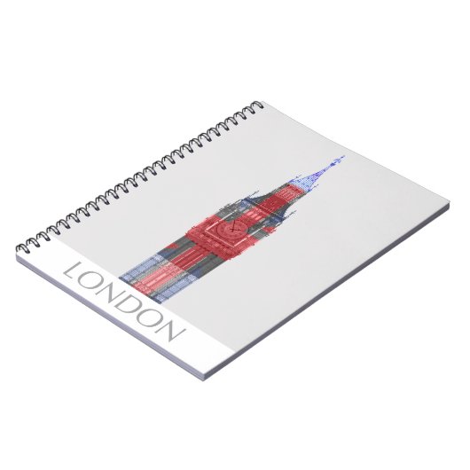 London Big Ben Union Jack Notizblock (Linke Seite)