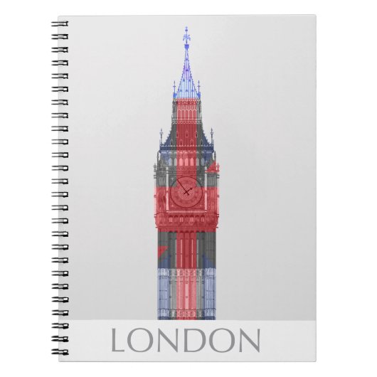 London Big Ben Union Jack Notizblock (Vorderseite)