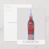 London Big Ben Union Jack Postkarte (Vorne/Hinten)
