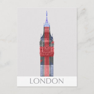 London Big Ben Union Jack Postkarte