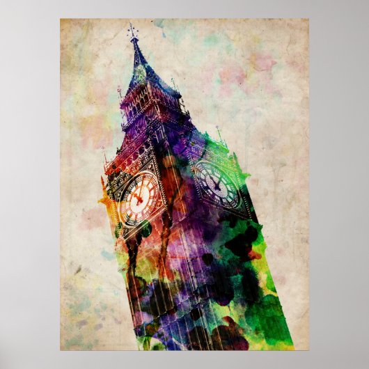 London Big Ben Urban Art Poster (Vorne)