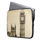London Big Ben: Vintage Sicht Laptopschutzhülle (Vorderseite Links)