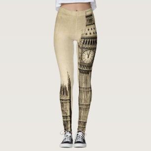 London Big Ben: Vintage Sicht Leggings