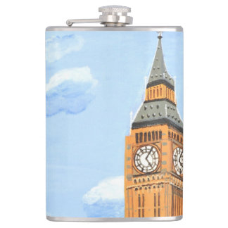 London Big Ben Vinyl Wrapped Flask Flachmann