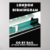 London bis Birmingham Train poser Poster (Vorne)