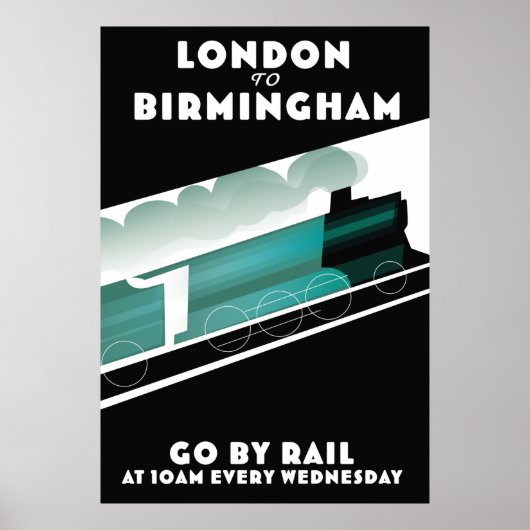 London bis Birmingham Train poser Poster (Vorne)