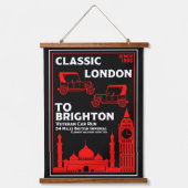 London bis Brighton Veteran Car Run Wandteppich Mit Holzrahmen (Vorderseite 2)