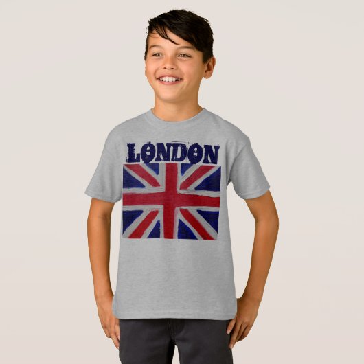 London Black Modern Boys England Großbritannien T-Shirt (Vorne ganz)