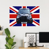 London Black Taxi Cab Poster (Heimbüro)