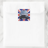 London Black Taxi Cab Quadratischer Aufkleber (Tasche)