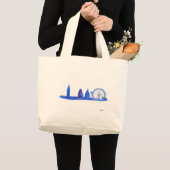 London Blau Jumbo Stoffbeutel (Vorderseite (Produkt))