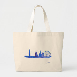 London Blau Jumbo Stoffbeutel