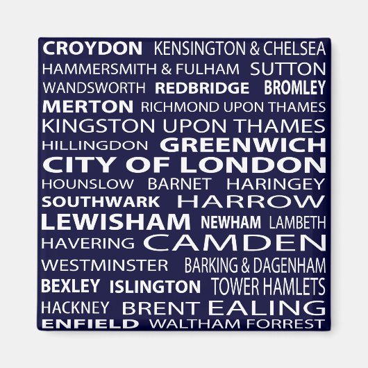 London Boroughs Magnet (Vorne)