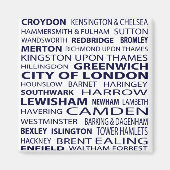 London Boroughs Magnet (weiß) (Vorne)