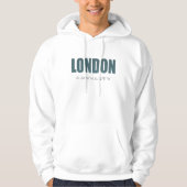 London (Breite u. Länge) Hoodie (Vorderseite)