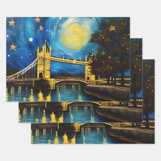 London Bridge Acrylic Art Geschenkpapier Set (Set)