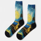 London Bridge Acrylic Art Socken (Linkes Detail)