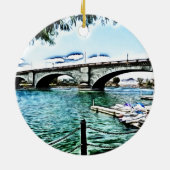 London Bridge am Lake Havasu City, Arizona Keramik Ornament (Hinten)