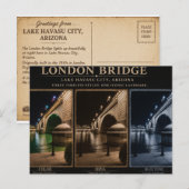 London Bridge at Night Postkarte (Vorne/Hinten)