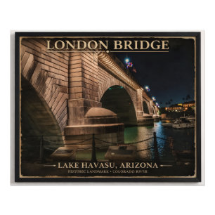 London Bridge bei Nacht Fotodruck