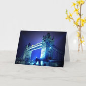London Bridge bei Nacht Karte (Gelbe Blume)